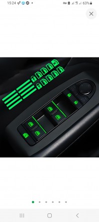 Флуоресцентні наклейки на кнопки склопідіймача, є популярним аксесуаром для авто. . фото 3