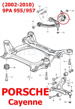 Тяга датчика положения кузова передняя Порш Кайен Porsche Cayenne 9PA 955/957 (2. . фото 9