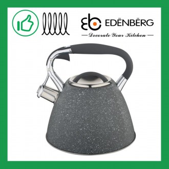 Чайник Edenberg из нержавеющей стали со свистком 3.0 л Серый
 
Непревзойденное к. . фото 2