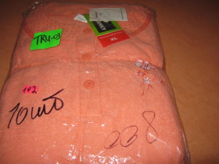  Пижама женская теплая NAMKY (производство Венгрия) оранжевого и салатового цвет. . фото 3