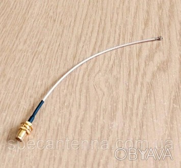 Переходник pigtail RP SMA штырь (реверсивный) - IPX (U. FL), кабель RG-178, 140 . . фото 1