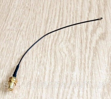 Переходник pigtail RP SMA штырь (реверсивный) - IPX (U. FL), кабель RF1.13, 150 . . фото 2