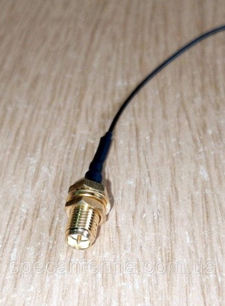 Переходник pigtail RP SMA штырь (реверсивный) - IPX (U. FL), кабель RF1.13, 150 . . фото 5