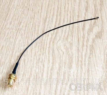 Переходник pigtail RP SMA штырь (реверсивный) - IPX (U. FL), кабель RF1.13, 150 . . фото 1