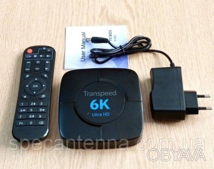 Смарт приставка Андроид ТВ Transpeed 6K H618 4+64. Витринный образец.