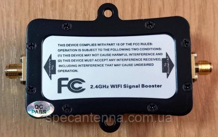 4 Вт Wi-Fi репитер усилитель (бустер) 802.11 B/G/N 2400 МГц - 2500 МГц с парабол. . фото 5