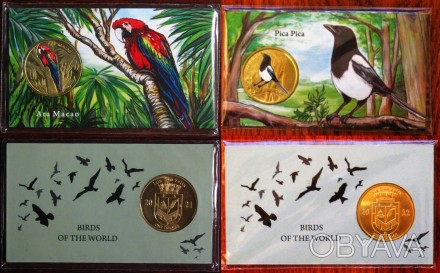 Красиві монети фауна Птахи