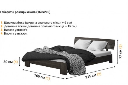 Кровать Титан (бук/щит) 140x190, Белый. Киев. фото 1 Кровать Титан (бук/щит) 140x190, Белый. Киев. фото 1
