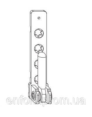 Нижня петля з 3мм позиціануючими цапфами. Встановлюється на раму, для ПВХ вікон,. . фото 4