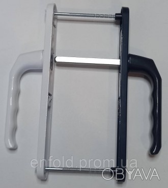 Дверная ручка PINAR с пружиной, 28/85 мм. внутри - белый цвет, снаружи - антраци. . фото 1