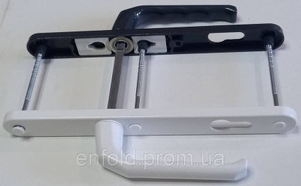 Дверная ручка PINAR с пружиной, 28/92 мм. внутри - белый цвет, снаружи - антраци. . фото 3