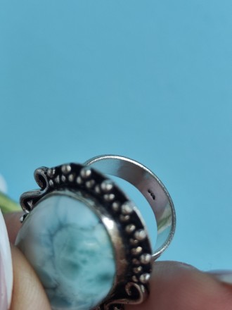 Пропонуємо вам купити кільце з натуральним каменем ларимар в сріблі.
Розмір 16,5. . фото 10