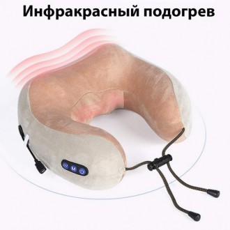 Масажер U-Shaped Massage Pillow MASSSAGE 3 функції (WM-004) - практично ідеальне. . фото 6