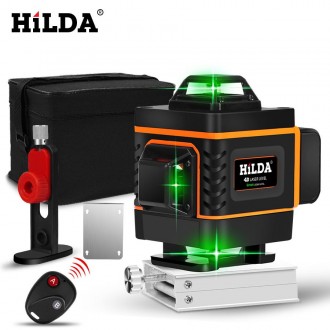 Профессиональный лазерный уровень Hilda 4D является инструментом лазерной иннова. . фото 2