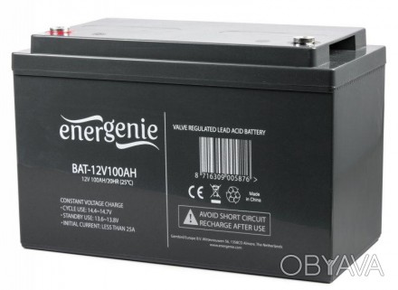 Аккумуляторная батарея EnerGenie BAT-12V100AH
Характеристики:
	Номинальное напря. . фото 1