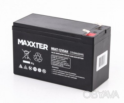 Аккумуляторная батарея Maxxter MBAT-12V9AH
Особенности:
	20 часов, 1.75 В/c: 9.0. . фото 1