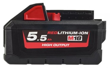 Аккумулятор MILWAUKEE M18 HB5.5 HIGH OUTPUT™ 5.5 Ач
 
Особенности модели:
	Напря. . фото 3
