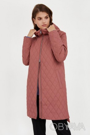 Стеганое пальто женское с капюшоном от финского бренда Finn Flare. В боковых шва. . фото 1