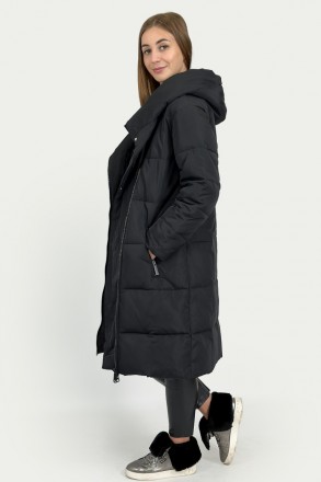 Длинная зимняя куртка женская Finn Flare стеганая, комфортного прямого кроя. Кур. . фото 6