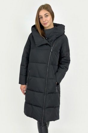 Длинная зимняя куртка женская Finn Flare стеганая, комфортного прямого кроя. Кур. . фото 4