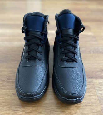 Зимние мужские ботинки черные спортивные прошитые теплые. Добротный вариант! Про. . фото 10
