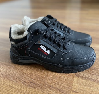 Зимние мужские ботинки черные спортивные прошитые теплые. Добротный вариант! Про. . фото 2
