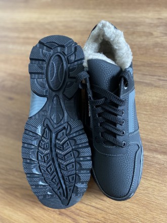 Зимние мужские ботинки черные спортивные прошитые теплые. Добротный вариант! Про. . фото 8