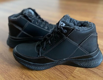 Зимние мужские ботинки черные спортивные прошитые теплые. Добротный вариант! Про. . фото 5