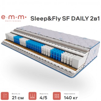 
Ортопедический матрас Daily 2в1 SF 21см от ЕММ
Коллекция: Sleep&Fly
Описание
Тк. . фото 2