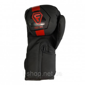 Рукавички боксерські Newt Fight Gear Team чорні 12 oz NE-BOX-F-12-B відмінні рук. . фото 6