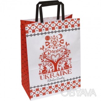 Пакет подарунковий крафт Ukraine 25*34,5*15см арт.113760
Невеликий подарунковий . . фото 1