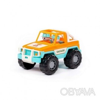 Розмір товару, мм: 145х235х235 Дитяча іграшка машинка джип сафарі помаранчева 90. . фото 1