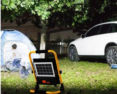 Ліхтар-прожектор ручний акумуляторний Portable Solar projector lamp із сонячною . . фото 9