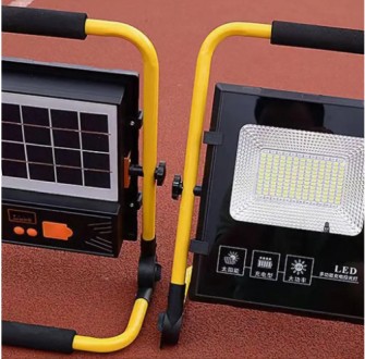 Фонарь-прожектор ручной аккумуляторный Portable Solar projector lamp с солнечной. . фото 10
