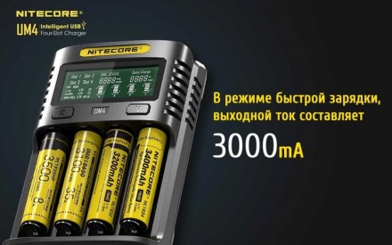 Зарядний пристрій Nitecore UM4 для акумуляторів
Nitecore UM4 – це досконалий за . . фото 10