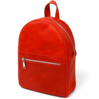 Червоний шкіряний рюкзак вінтажний кежуал у лаконічному дизайні.
Матеріал: натур. . фото 7