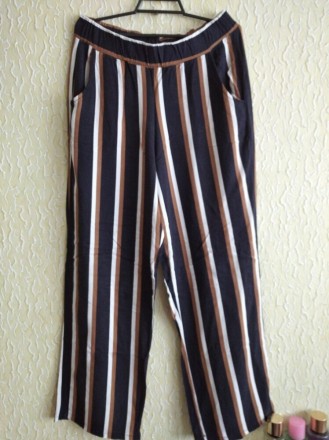 Вискозные с коттоном женские широкие штаны, р. С, Z Plus, Турция .
Цвет - черны. . фото 2