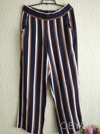 Вискозные с коттоном женские широкие штаны, р. С, Z Plus, Турция .
Цвет - черны. . фото 1