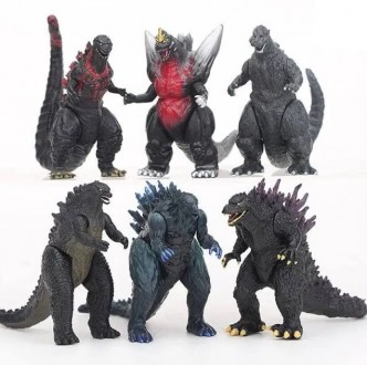 Набор фигурок Годзилла, 6в1, 9 см - Godzilla, 6in1
Набор фигурок Годзилла - сост. . фото 2