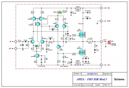 Усилитель (блок УНЧ) APEX - FH5 SSR Mod.5 (2х100Вт) на полевых транзисторах


. . фото 7