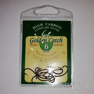 Крючки Golden Catch изготовлены из высокоуглеродистой стали марки 80С повышенной. . фото 1