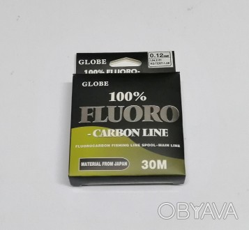 Волосінь флюрокарбонова Globe Fluoro-Carbon Line. Переріз 0,12 мм. Довжина 30 ме. . фото 1