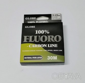 Волосінь флюрокарбонова Globe Fluoro-Carbon Line. Переріз 0,23 мм. Довжина 30 ме. . фото 1