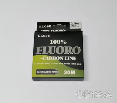 Волосінь флюрокарбонова Globe Fluoro-Carbon Line. Переріз 0,20 мм. Довжина 30 ме. . фото 1