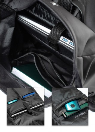 Розкладний чорний рюкзак рол виготовлений з зносостійкої, якісної, водовідштовху. . фото 6