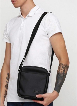 Сумка через плече, на плече, сумка-месенджер чоловіча чорна виготовлена з якісно. . фото 6