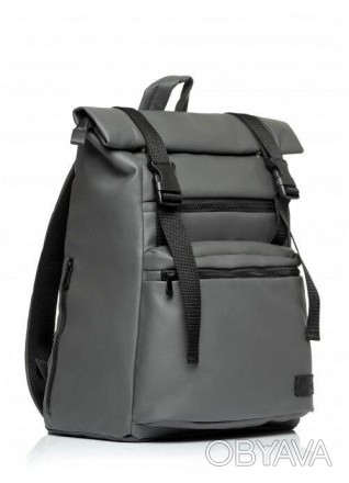 Розкладний рюкзак сірий чоловічий для ноутбука виготовлений зі зносостійкої, які. . фото 1