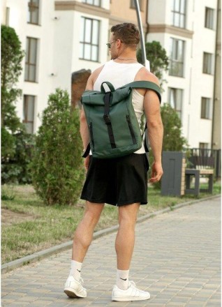 Великий рюкзак зелений чоловічий спортивний, дорожній розкладний, для ноутбука в. . фото 6