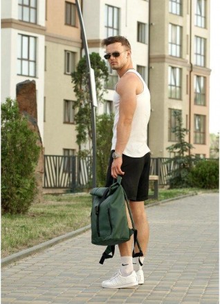Великий рюкзак зелений чоловічий спортивний, дорожній розкладний, для ноутбука в. . фото 5