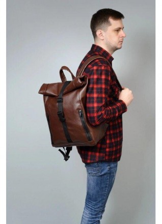 Великий рюкзак коричневий чоловічий спортивний, дорожній розкладний, для ноутбук. . фото 7